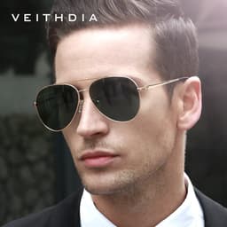 Thumbnail Kính Mát Nam VEITHDIA 8259 Kính Mát Nam Bằng Thép Không Gỉ Phân Cực Cổ Điển UV400 Ống Kính Lái Xe Ngoài Trời 4