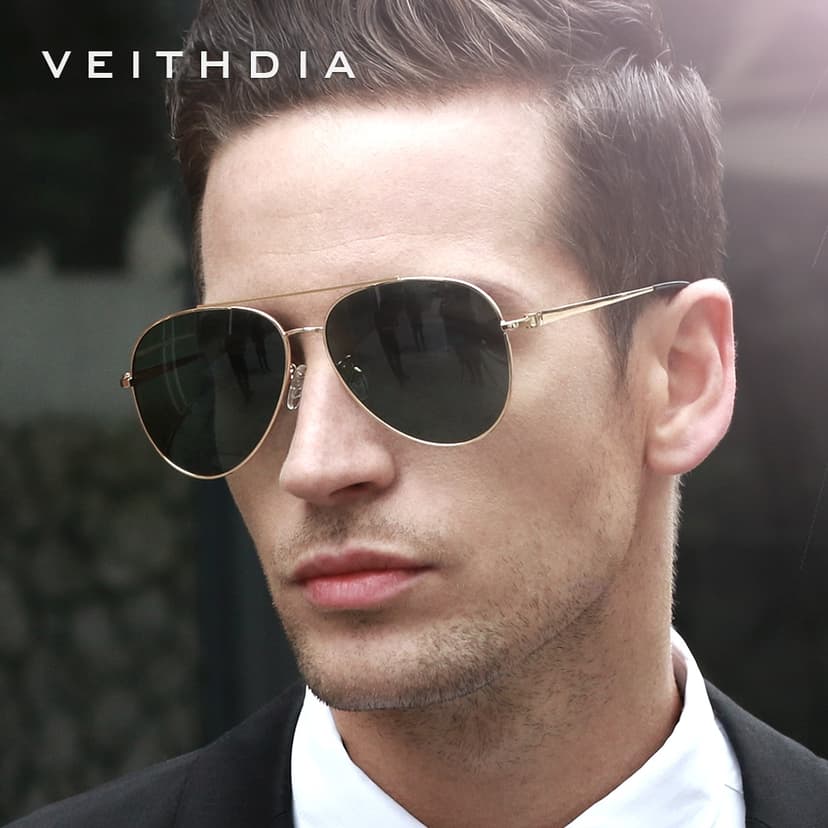 Ảnh Kính Mát Nam VEITHDIA 8259 Kính Mát Nam Bằng Thép Không Gỉ Phân Cực Cổ Điển UV400 Ống Kính Lái Xe Ngoài Trời 4