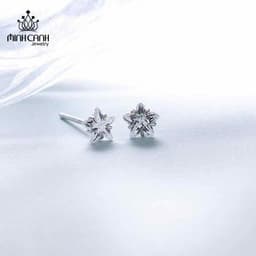 Thumbnail Bông Tai Khuyên Tai Nụ Bạc Hình Ngôi Sao Gắn Đá - Minh Canh Jewelry 4