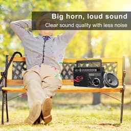 Thumbnail Máy nghe nhạc MP3 radio FM RETEKESS TR618 AM SW kèm phụ kiện 3