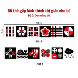 Thumbnail Bộ thẻ gấp thị giác cho trẻ sơ sinh từ 0-12 tháng Lalala Baby 3