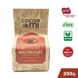 Thumbnail Bột cacao nguyên chất 100% không đường CACAOMI Premium thức uống sô cô la đậm ca cao chuẩn UTZ 250g 1