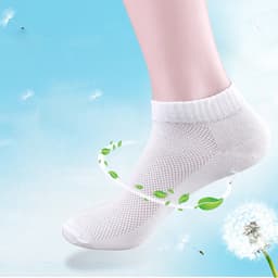 Thumbnail Vớ cổ thấp thoáng khí cao cấp mang giày lười/giày mọi dành cho nam và nữ 2