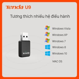 Thumbnail Bộ Chuyển Đổi USB WiFi Tenda U9 Chuẩn AC Tốc Độ 650Mbps - Hàng Chính Hãng 2