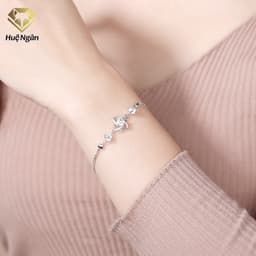 Thumbnail Lắc tay bạc Ý S925 Huệ Ngân - Cỏ bốn lá may mắn dây hộp RYB140087 2