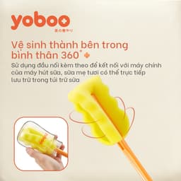 Thumbnail Bộ 2 bàn chải làm sạch bình sữa cho bé Yoboo YB-0029 bằng xốp polyurethane mật độ dày, không xơ vữa - Hàng chính hãng 2