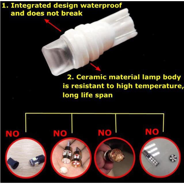 Ảnh Đèn Led Lymoyo T10 12v gắn biển số xe hơi 2