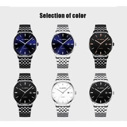 Thumbnail Đồng hồ đeo tay CRRJU 6007 bộ máy quartz dây đeo bằng thép không gỉ chống thấm nước thời trang thể thao cho nam 2