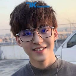 Thumbnail Gọng kính cận nam nữ mắt to bản 7k8112 màu đen, ghi xám, trong. Tròng giả cận 0 độ có sẵn, chống ánh sáng xanh và tia UV 3