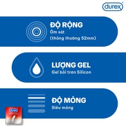 Thumbnail Bao cao su Durex Fetherlite Ultima siêu mỏng, size 52mm, 3 bao/hộp 3