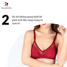 Thumbnail Áo Lót Không Gọng Đệm Mỏng ROSABELLA Nâng Ngực Tự Nhiên Chất Vải Cao Cấp Phối Lưới Sang Trọng RW23 4