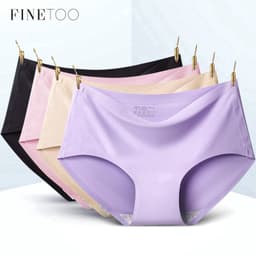 Thumbnail Quần lót FINETOO không viền may phối màu trơn size M-2XL 1