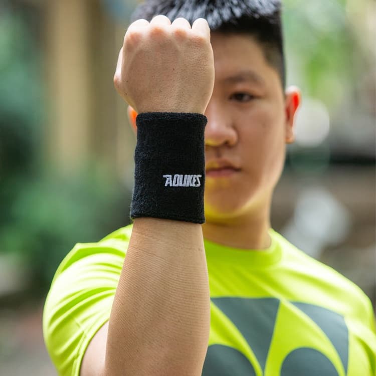 Ảnh Băng Đô Đeo Cổ Tay Chặn Mồ Hôi Thể Thao 8cm Chuyên Tập Tennis Tập Cầu Lông Bóng Đá Bóng Bàn AL0235 Chính Hãng Aolikes 3