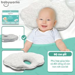 Thumbnail Babyworks Gối chống bẹt đầu cho bé chất liệu cao su non mềm mại và đàn hồi 4