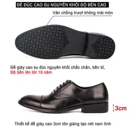 Thumbnail Giày nam oxford công sở da bò nappa cao cấp màu đen G105- Bụi leather- hộp sang trọng -Bảo hành 12 tháng 3