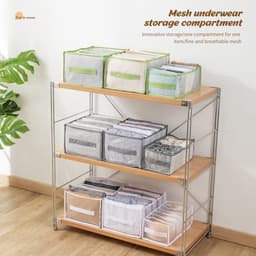 Thumbnail Hộp đựng quần áo JUJIAJIA dạng lưới thoáng khí chất lượng cao đa năng tiện lợi hộp đựng quần áo 2