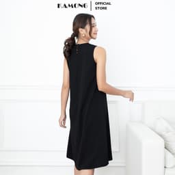 Thumbnail Đầm suông sát nách KAMONG kiểu dáng đầm thiết kế sang trọng, chất liệu đũi xước cao cấp. 3