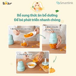 Thumbnail Máy xay thực phẩm mini Bear QSJ-B01P1 - Phiên bản Quốc Tế Chính Hãng BEAR bảo hành18 Tháng 3