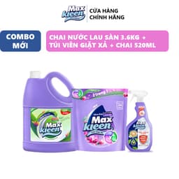 Thumbnail Combo MaxKleen: Chai Lau Sàn 3.6kg Ban Mai Thanh Mát + Túi Viên Giặt Xả + Nước Lau Bề Mặt Đa Năng 2