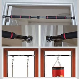 Thumbnail Xà Đơn Treo Tường Gắn Cửa Không Cần Bắt Vít (Đỏ Đen) Đại Nam Sport + Tặng Kèm Găng Tay Tập Xà 3