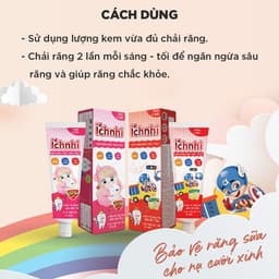 Thumbnail Kem đánh răng thảo dược Ích Nhi hương dâu tuýp 50g cho bé dưới 6 tuổi nuốt được, bảo vệ răng sữa, ngừa sâu răng cho bé 3