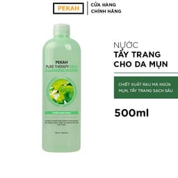 Thumbnail Nước tẩy trang rau má PEKAH ngăn ngừa cải thiện da mụn Pure Therapy Cica Cleansing Water 500ml 2