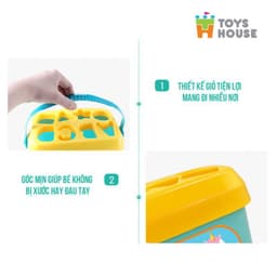 Thumbnail Hộp thả hình khối - đồ chơi giáo dục sớm giúp bé nhận biết màu sắc, hình khối, chữ cái cho trẻ từ 6 tháng Toyshouse 0218 2