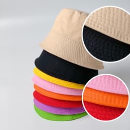 Thumbnail Nón bucket trơn đủ màu Gấu 194 vải kaki mềm mịn, dày dặn - Vành Tròn 3