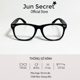Thumbnail Kính giả cận trẻ em Jun Secret gọng nhựa dẻo siêu xịn chống gãy, tròng 0 độ chống bụi,chống tia UV an toàn cho bé JS0032 1