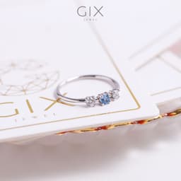 Thumbnail Nhẫn bạc S925 nữ cao cấp đẹp đá xanh nước biển Gix Jewel SPGN04 1