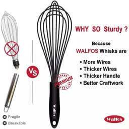 Thumbnail Bộ dây thép không gỉ Walfos Silicone Whisk Bộ chịu nhiệt 1