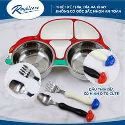 Thumbnail Khay ăn dặm cho bé bằng Inox cao cấp Royalcare phù hợp ăn BLW, ăn dặm kiểu Nhật và truyền thống 4