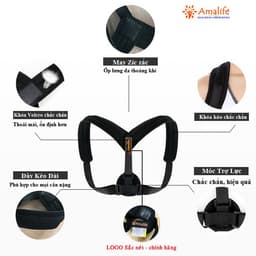 Thumbnail Đai Chống Gù Lưng Chính Hãng Amalife Ama01 Tặng Kèm 2 Miếng Đệm Lót Điều Chỉnh Phần Lưng Hoàn Hảo 1