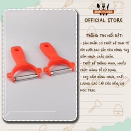 Thumbnail Dao bào đa năng inox Bam House cán nhựa đỏ siêu bén cao cấp BD03 2