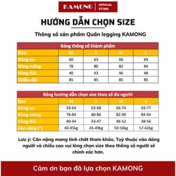 Thumbnail Quần legging nữ Nâng Mông Cao Cấp KAMONG cạp cao có túi vải cotton dẻo co dãn tốt dáng dài LG006 1