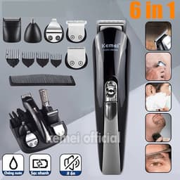 Thumbnail Tông đơ tạo kiểu tóc đa chức năng 6 in 1 chính hãng Kemei KM-600 có thể cạo râu tỉa mũi tỉa mày... 4