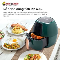 Thumbnail Nồi Chiên Không Dầu Điện Tử CHEF&CHEF 6.5L YJ-702A – Hiện Đại, Dễ Dùng, Chiên Nướng Giòn Ngon 4