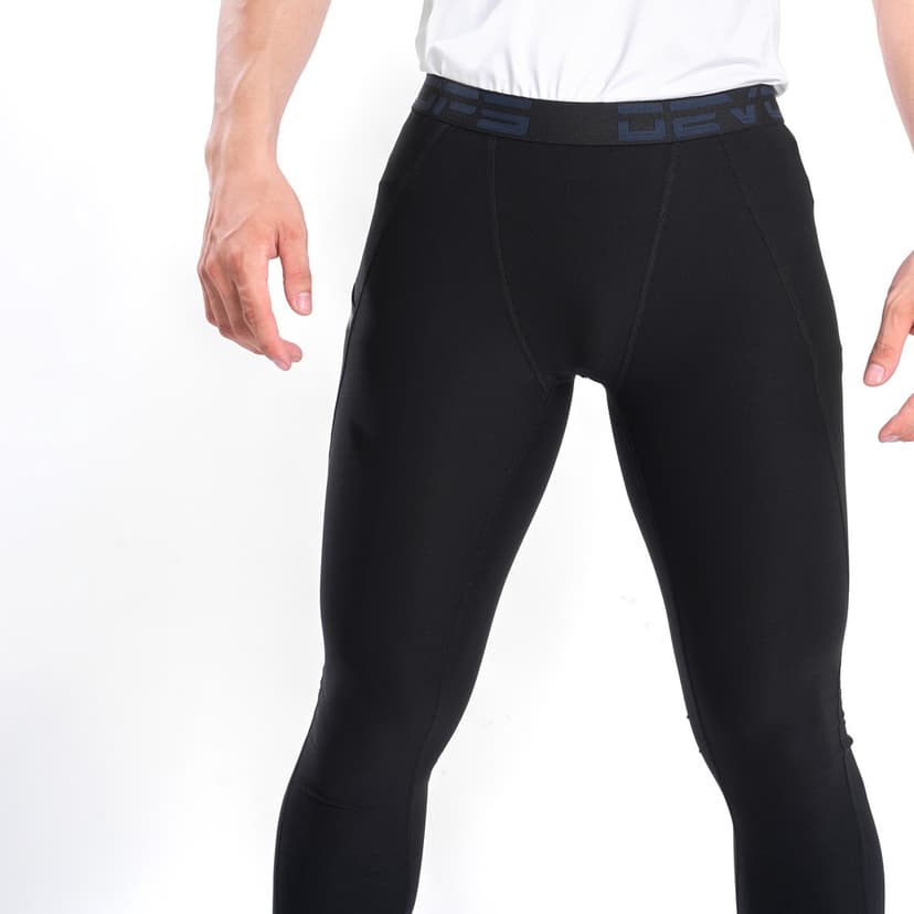 Ảnh Quần legging nam DEVOPS có túi nhẹ thoáng nhanh khô co giãn tốt phù hợp mặc lót chơi thể thao TSLA DEL1008 3