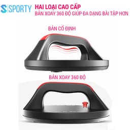 Thumbnail Bộ 2 khung chống đẩy xoay 360 độ SPORTY, thanh hít đất tập bụng và cánh tay chất liệu ABS YGW44 3