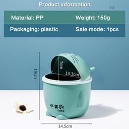 Thumbnail Thùng rác mini JUJIAJIA dễ thương sáng tạo có nắp cho kí túc xá và phòng ngủ 2