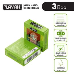 Thumbnail Bao Cao Su PlayAh Super Invisible Siêu Mỏng Hộp 3/10 size 52mm, nhiều gel, truyền nhiệt 4