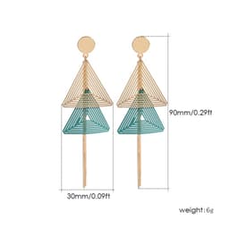 Thumbnail Bông Tai Hợp Kim Dáng Dài Phối Tua Rua Đơn Giản Thời Trang Cho Nữ PD499 1