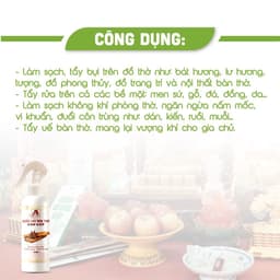 Thumbnail Nước Lau Bàn Thờ Cao Cấp – Tinh Dầu Quế & Thảo Mộc | Tẩy Uế, Làm Sáng Lư Đồng, Khử Mùi, Gia Tăng Vượng Khí 4