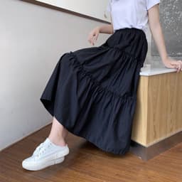 Thumbnail Chân váy dài, Chân váy dài 3 tầng silive kiểu dáng năng động, trẻ trung 4