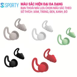 Thumbnail Bộ 2 nút bịt tai silicone chống ồn EP4 ba tầng lọc âm bảo vệ tai SPORTY êm ái, dễ chịu, độ bền cao 4