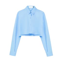 Thumbnail TATICHU - Áo sơ mi kate croptop form rộng - Cropped Inspiration Shirt 2