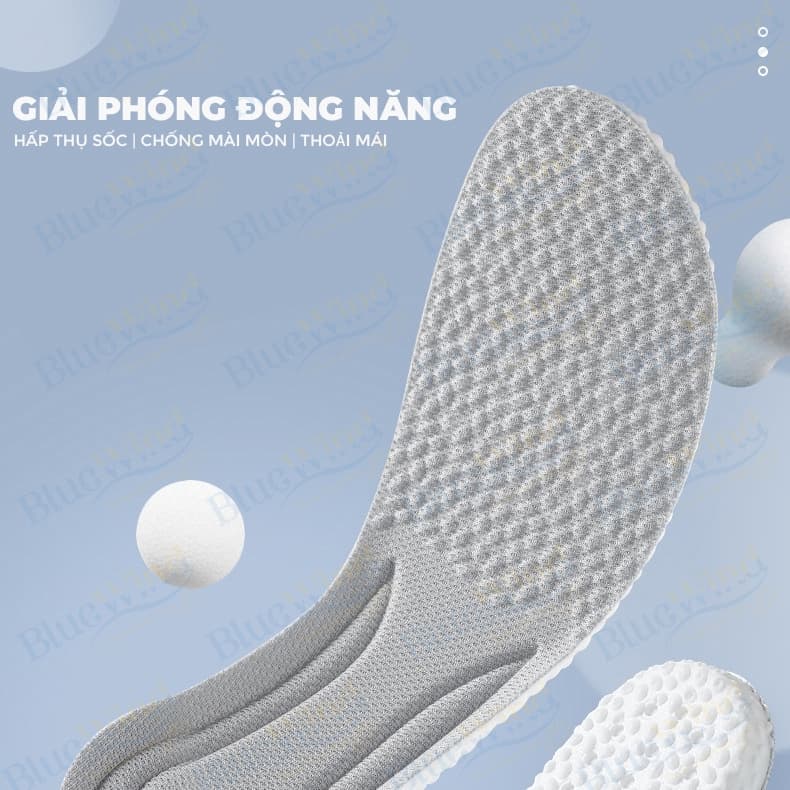 Ảnh Lót Giày Đàn Hồi BLUEWIND Mềm Mại Êm Chân Thoáng Khí 9310 4