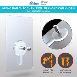 Thumbnail Miếng Dán Tường Đinh Vít Treo Tường Siêu Chắc MIFAN - Treo Giá Kệ, Tranh Ảnh Trên Tường Không Cần Khoan Đục - Keo Dày 4