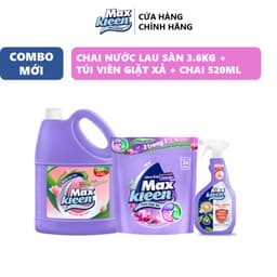 Thumbnail Combo MaxKleen: Chai Lau Sàn 3.6kg Ngàn Hoa Ngọt Ngào + Túi Viên Giặt Xả + Nước Lau Bề Mặt Đa Năng 2