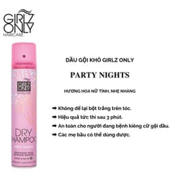 Thumbnail Dầu Gội Khô Girlz Only dry shampoo Party Nights / Dawn 'Til Dusk / Dazzling Volume / No Residue Nude 100ml, 200ml 3